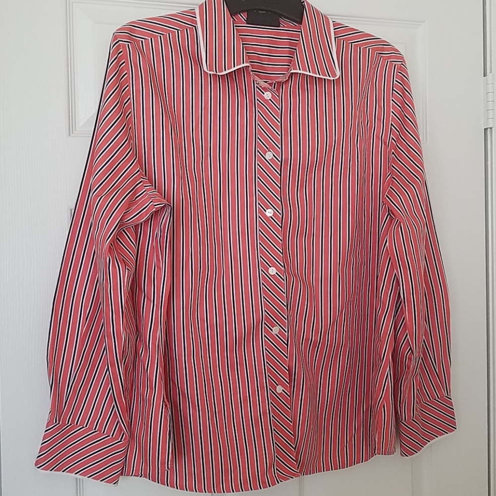 Foxcroft Career Button Blouse Sz 18W